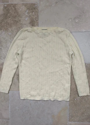 Pull torsadé Lauren Ralph Lauren Petite - Femme S - Jaune clair - 100% coton excellent état, marca: Ralph Lauren, estado: Muito bom, tamanho: S / 36 / 8, €40.00, €42.70 inclui Proteção do Comprador Pro