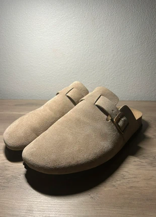 Mules Birkenstock Boston taupe, marke: Birkenstock, zustand: Sehr gut, größe: 46, 58,99 €, 62,64 € inklusive Vinted-Käuferschutz