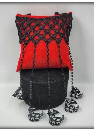 Bracelet de main en dentelle noire + bagues reliées – élégant & original, marke: Unique, zustand: Sehr gut, 8,30 €, 9,42 € beinhaltet Vinted-Käuferschutz Pro