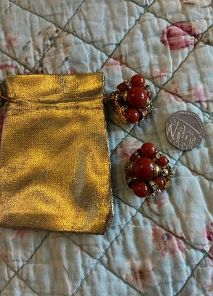 Glam vintage clip-on earrings, brand: NO LABEL, condition: Very good, £5.00, £5.95 includes Buyer Protection