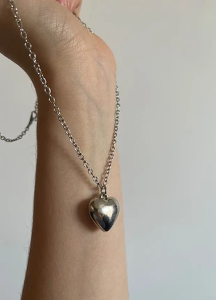 collier chaîne argenté coeur métal coquette grunge streetwear, brand: Nana, condition: Very good, €18.00, €19.60 includes Buyer Protection