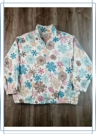 Veste polaire blanche Alfred Dunner flocons multicolores taille L, marke: Vintage Dressing, zustand: Sehr gut, größe: L / 40 / 12, 25,00 €, 26,95 € inklusive Vinted-Käuferschutz