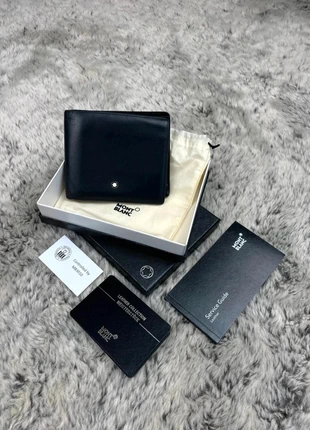 Portefeuille MontBlanc en cuir noir, brand: Montblanc, condition: Very good, €61.00, €64.75 includes Buyer Protection