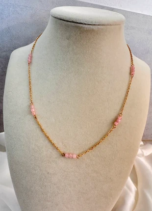 Goldene Kette mit Rosa Perlen | Edelstahl, Wasserfest & Elegant, marque: Sonstiges, état: Très bon état, 14,99 €, 16,44 € Protection acheteurs incluse