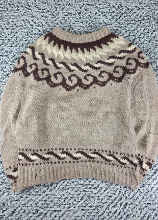 Pull vintage style islandais beige marron | maille épaisse | motif jacquard hiver | Taille M, marque: Vintage Dressing, état: Très bon état, taille: M / 38 / 10, 25,00 €, 26,95 € Protection acheteurs incluse
