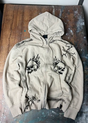 Sweater zip Opium emo style gothic, marca: Opium, estado: Bom, tamanho: S, €29.00, €31.15 inclui Proteção do Comprador