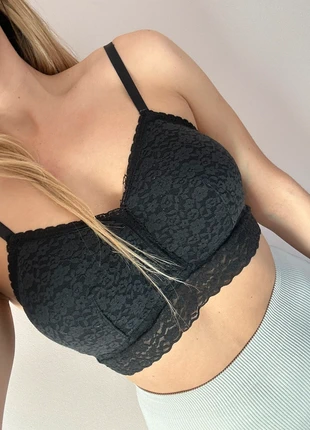 Brassière dentelle noir, marque: H&M, état: Neuf sans étiquette, taille: M, 10,00 €, 11,20 € Protection acheteurs incluse