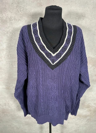 Pull Maille Torsadée Cable Knit Vintage Liz Clairborne violet texturé taille L, marca: Vintage Dressing, estado: Muito bom, tamanho: L / 40 / 12, €15.00, €16.45 inclui Proteção do Comprador Pro