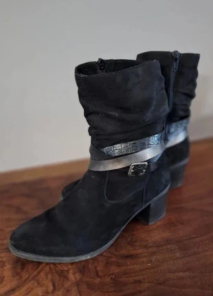 bottes courtes en nubuck noir - Rieker - Taille 39, marque: Rieker, état: Très bon état, taille: 39, 9,99 €, 11,19 € Protection acheteurs incluse