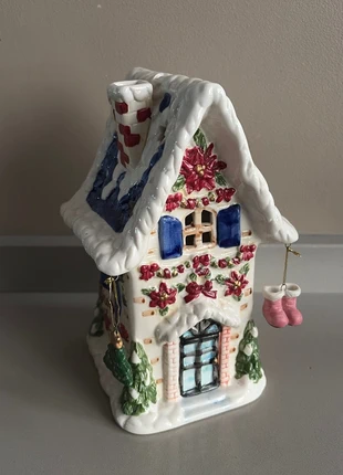 Vintage Kersthuis porselein 21cm, marque: Albert E Price Gifts, état: Très bon état, 15,00 €, 16,45 € Protection acheteurs incluse