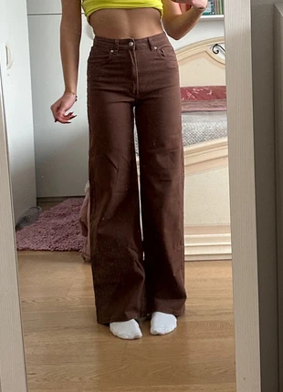 Pantaloni a Palazzo Vita Alta Marroni – Taglia S, marca: y2k, estado: Nuevo sin etiquetas, tamaño: S / 36 / 8, 14,00 €, 15,40 € Protección al comprador incluida