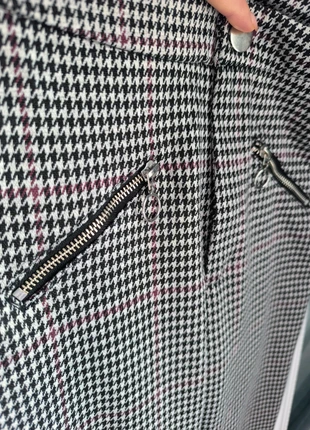 Hose, Hahnentritt, Stoffhose gemustert, elegant, Businesshose, Stretchhose, Reißverschlussdetails, marque: Terranova, état: Très bon état, taille: XS / 34 / 6, 6,00 €, 7,00 € Protection acheteurs incluse