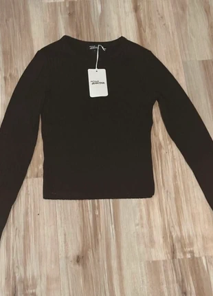 Haut manches longues coton noir côtelé (Jennyfer ) 36, marca: Jennyfer, estado: Nuevo con etiquetas, tamaño: S / 36 / 8, 5,00 €, 5,95 € Protección al comprador incluida