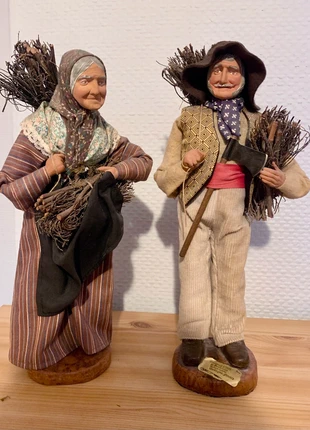Lot de deux santons d’art de Provence anciens, marque: maryse di landro, état: Bon état, 64,90 €, 68,85 € Protection acheteurs incluse