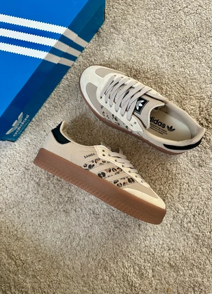 Adidas Samba Crème/leopard print | 38, merk: adidas, staat: Nieuw met prijskaartje, maat: 38, € 100,00, € 105,70 inclusief Kopersbescherming