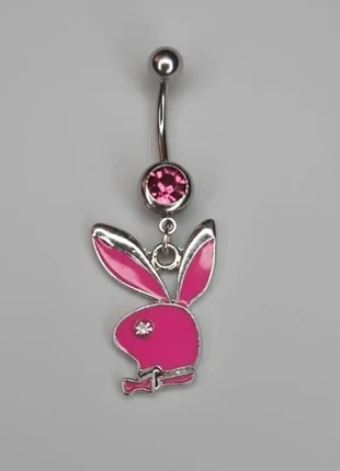 Piercing Nombril bijoux corps Lapin Playboy Acier Inoxydable rose argenté strass mode tendance, brand: Playboy, condition: New with tags, €7.87, €8.96 includes Buyer Protection Pro