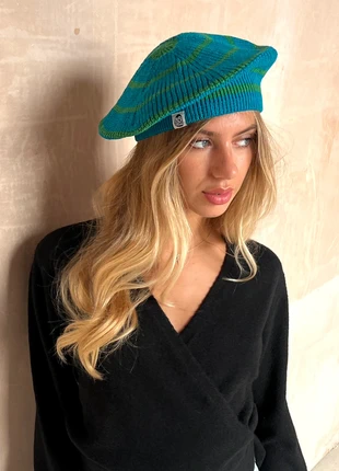 Blue and green stripey rib knitted beret brand new never worn, brand: gladness, condition: New without tags, size: One size, £4.00, £4.90 includes Buyer Protection