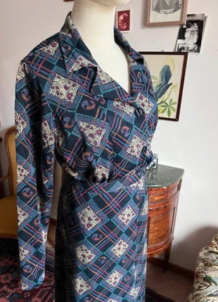 Vintage Patterned Two-piece blouse skirt set – XL, marque: true vintage, état: Très bon état, taille: XL / 42 / 14, 9,95 €, 11,15 € Protection acheteurs incluse