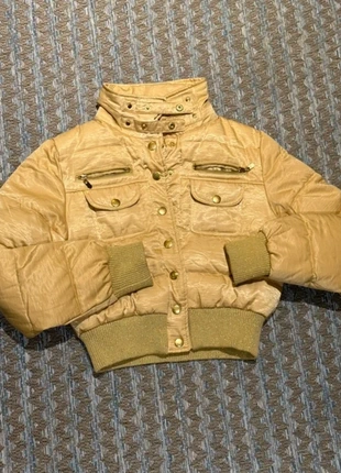 Vintage gold puffer jacket, brand: One, condition: Very good, size: 4 / S, $25.50, $27.48 includes Buyer Protection