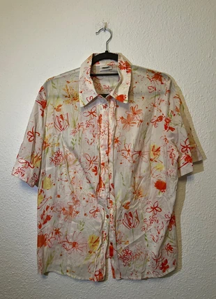 camisa manga corta floral moderna, marca: Hucke, estado: Novo sem etiquetas, tamanho: L / 40 / 12, €5.00, €5.95 inclui Proteção do Comprador