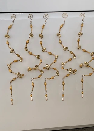 5 Vintage gold, pearl and bell droplets Christmas tree decorations, brand: NO LABEL, condition: Good, £15.00, £16.45 includes Buyer Protection