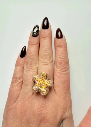 Bague ajustable forme fleur colorée, condizioni: Buone, taglia: Regolabile, €4.00, €4.90 include la Protezione acquisti