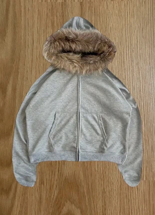 Veste avec fourrure taille S gris, marque: Japan Style, état: Très bon état, taille: S, 46,99 €, 50,04 € Protection acheteurs incluse