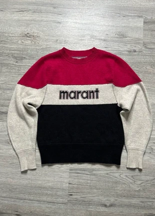 Pull Isabel Marant Étoile femme M laine logo color block rouge noir beige, marke: Isabel Marant Étoile, zustand: Sehr gut, größe: M / 38 / 10, 88,00 €, 93,10 € inklusive Vinted-Käuferschutz