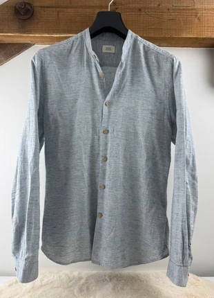 Chemise chambray japon col mao Bonne Gueule – Modèle Asuma – Bleu clair – Taille L – Très bon état, merk: BonneGueule, staat: Heel goed, maat: L, € 75,00, € 79,45 inclusief Kopersbescherming