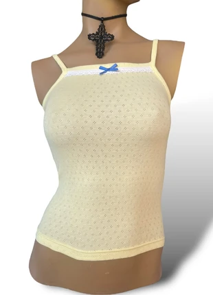 Vintage Y2K 2000's sexy ballerina butter yellow tank top 🩰, marque: Vintage Dressing, état: Très bon état, taille: XXS / 32 / 4, 18,99 €, 20,64 € Protection acheteurs incluse
