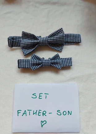 Set father son Bow tie Fliege gravata borboleta papillon pajarita cravatta querbinder, merk: Atelier Daily Elegance, staat: Nieuw met prijskaartje, € 15,99, € 17,49 inclusief Kopersbescherming Pro