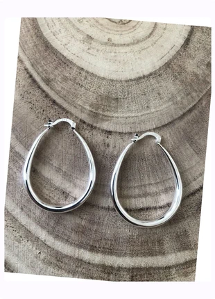 Boucle d’oreille créole ovale, brand: Argent, condition: Very good, €8.00, €9.10 includes Buyer Protection Pro