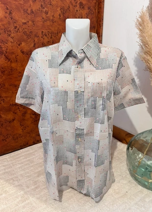 Chemise homme L – imprimé géométrique vintage Pierre Clarence Paris, brand: Original, condition: Very good, size: L, €12.00, €13.30 includes Buyer Protection Pro