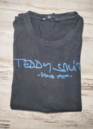 t-shirt Teddy Smith, manche longue noir logo bleu / Femme taille L, marke: Teddy Smith, zustand: Sehr gut, größe: L / 40 / 12, 3,00 €, 3,85 € inklusive Vinted-Käuferschutz