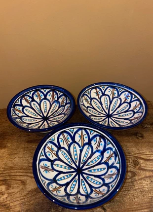 Schaaltjes kommen Marokkaans aardewerk blauw wit, staat: Nieuw zonder prijskaartje, € 12,99, € 14,34 inclusief Kopersbescherming