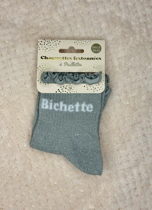Chaussettes a paillettes bichette festonnees grises taille 36-42 femme idee cadeau, marca: chaussettes à paillettes, estado: Muito bom, tamanho: Tamanho único, €5.00, €5.95 inclui Proteção do Comprador Pro