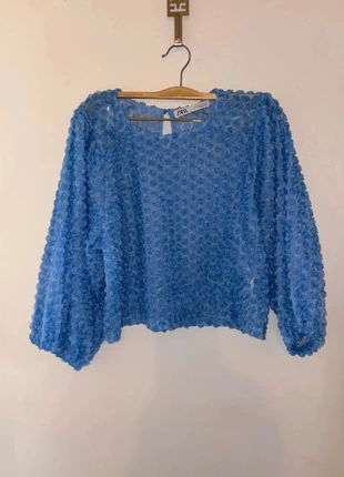 Blouse Zara bleu à fleurs taille S en très bon état, brand: Zara, condition: Very good, size: S / 36 / 8, €7.00, €8.05 includes Buyer Protection