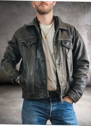 Redskins - Cuir Trucker Vintage 🇲🇫 Belle Patine, marque: Redskins, état: Très bon état, taille: XXL, 199,00 €, 209,65 € Protection acheteurs incluse