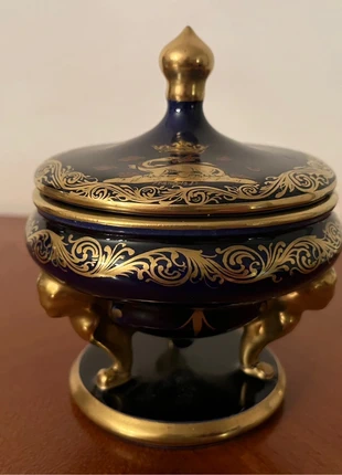 Très belle bonbonnière céramique jaguar à l’or fin, marque: céramique jaguar, état: Très bon état, 20,00 €, 21,70 € Protection acheteurs incluse