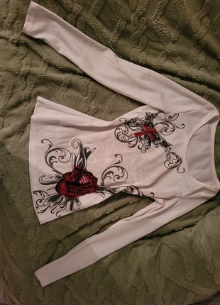 Lange mouw shirt met print, merk: Shein, staat: Goed, maat: S / 36 / 8, € 5,00, € 5,95 inclusief Kopersbescherming