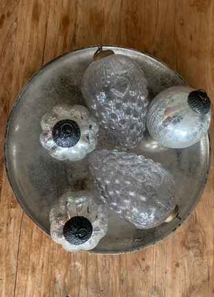 Set van 5 glas deco hang kerstornamenten, marque: Riviera Home, état: Très bon état, 25,00 €, 26,95 € Protection acheteurs incluse