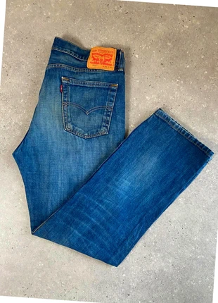 Jean Levi's Homme 514 W34 L30 - XXL Coupe droite denim bleu délave patch brodé vintage, brand: Levi's, condizioni: Ottime, taglia: XXL, €26.00, €28.00 include la Protezione acquisti