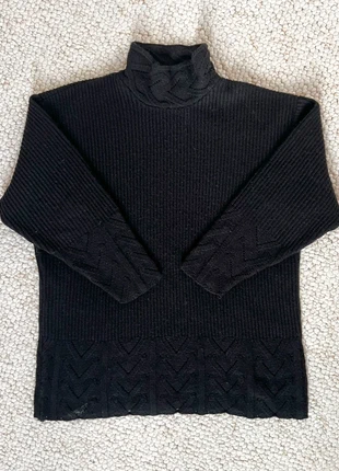 Pull col long laine femme noir M/L (38-40) pull chaud élégant casual vintage, brand: Vintage Dressing, condition: Good, size: M / 38 / 10, €10.00, €11.20 includes Buyer Protection