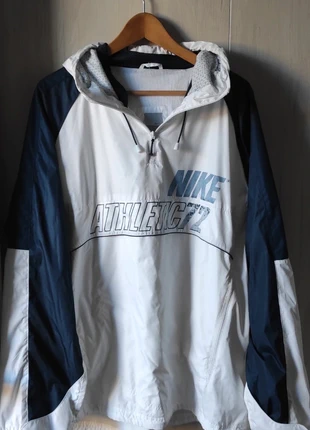 Nike vintage Athletic 72 coupe vent / anorak demi zip blanc et bleu marine taille XL, marque: Nike, état: Très bon état, taille: XL, 45,00 €, 47,95 € Protection acheteurs incluse