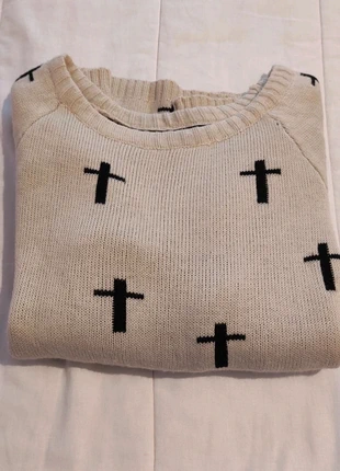 Maglione in lana decorazioni croci, brand: Vintage, condizioni: Ottime, taglia: Taglia unica, €9.00, €10.15 include la Protezione acquisti