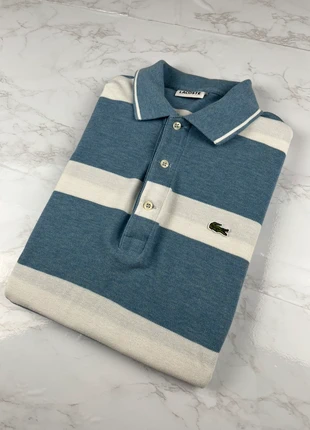 Polo Lacoste y2k Rayé Bleu Homme en coton piqué 100% coton Classic fit Straight - Taille S / 0028, brand: Lacoste, condizioni: Ottime, taglia: S, €25.00, €26.95 include la Protezione acquisti Pro