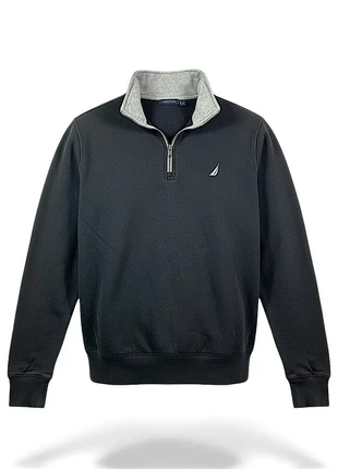 Pull 1/4 zip Nautica noir logo brodé 100% coton - Taille L, marque: Nautica, état: Très bon état, taille: L, 25,00 €, 26,95 € Protection acheteurs incluse