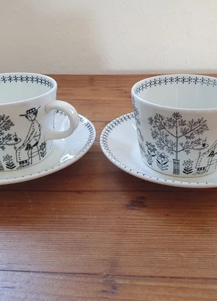 Arabia "Emilia" kopjes 2x - Raija Uosikkinen - Finland, merk: Arabia, staat: Heel goed, € 100,00, € 105,70 inclusief Kopersbescherming