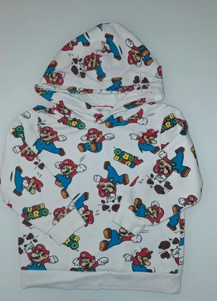 Felpa Super Mario H&m cappuccio, marque: Super Mario, état: Très bon état, taille: 3 ans / 98 cm, 9,00 €, 10,15 € Protection acheteurs incluse