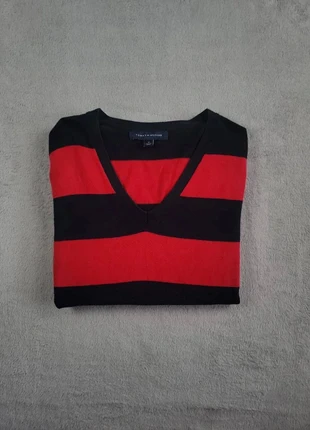 Pull Col Rond Tommy Hilfiger Noir et Rouge Taille M Femme Logo Brodé Coton Très Bon État #172, marke: Tommy Hilfiger, zustand: Sehr gut, größe: M / 38 / 10, 14,99 €, 16,44 € beinhaltet Vinted-Käuferschutz Pro